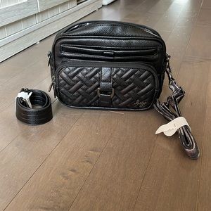 Lug Carousel Classic Black Vegan Leather Crossbody